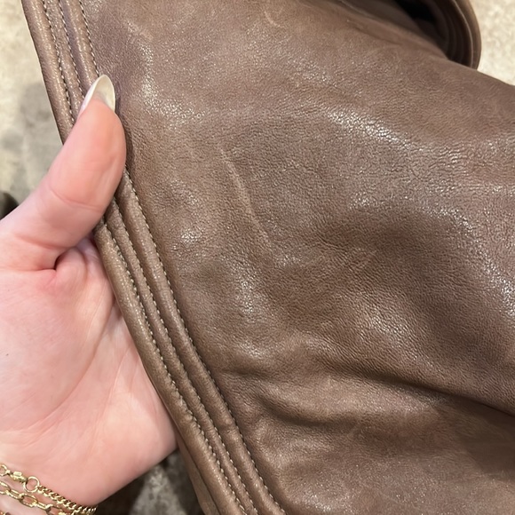 Leather Tan Wedge Boots - Picture 7 of 8